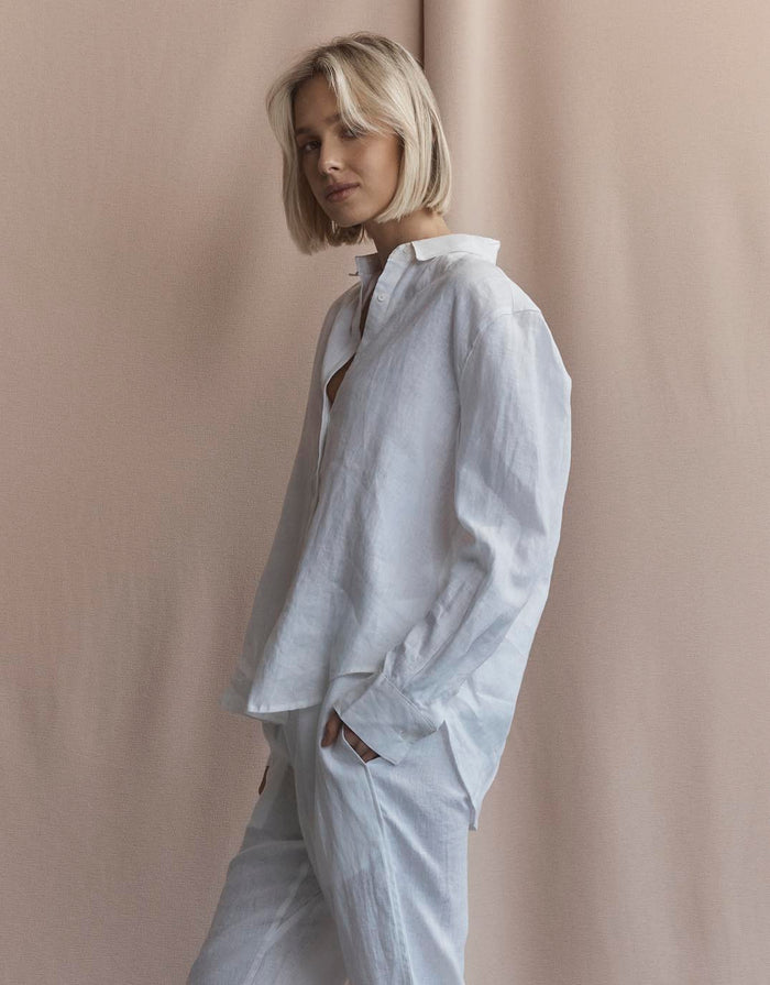 Katie Linen Shirt - White