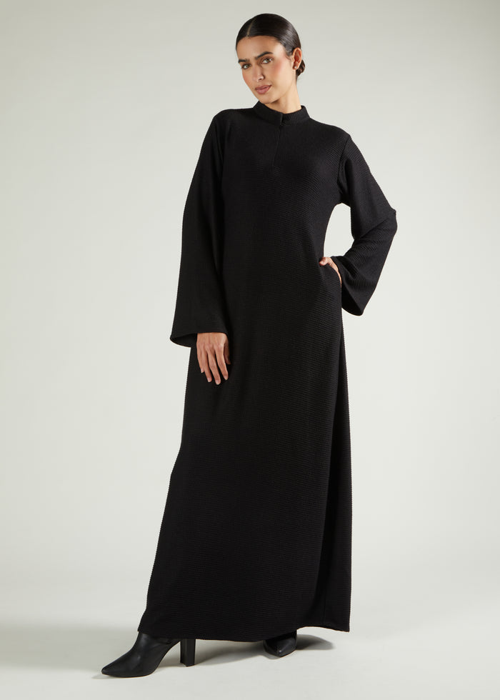 Knitted Abaya Black - Final Sale