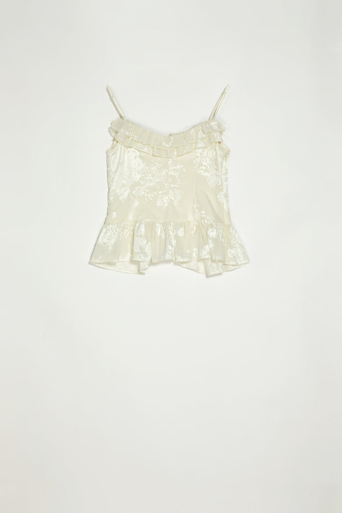Lace Camisole in Rice White