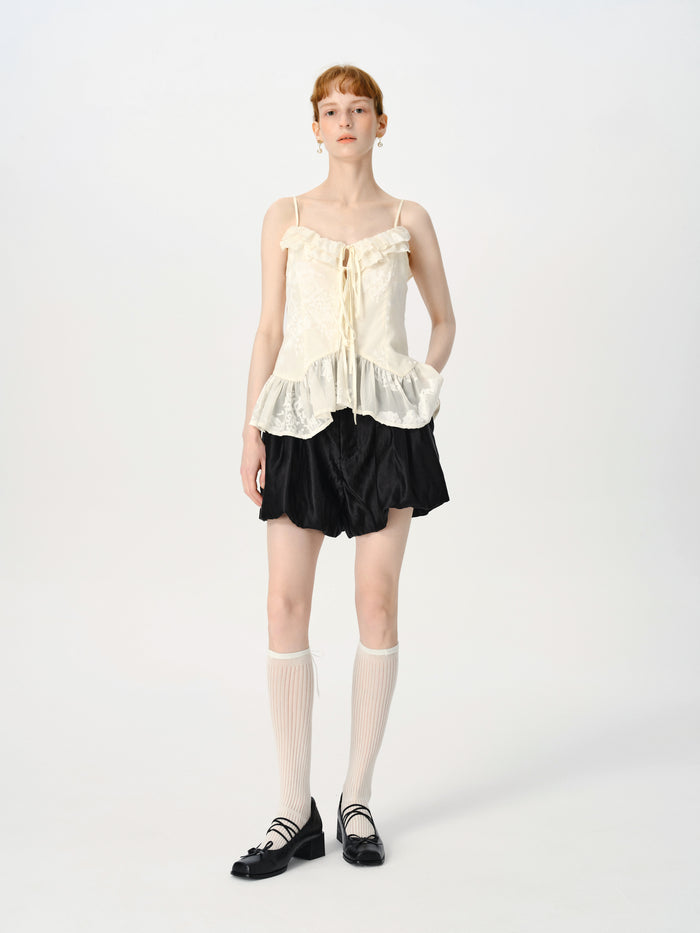 Lace Camisole in Rice White