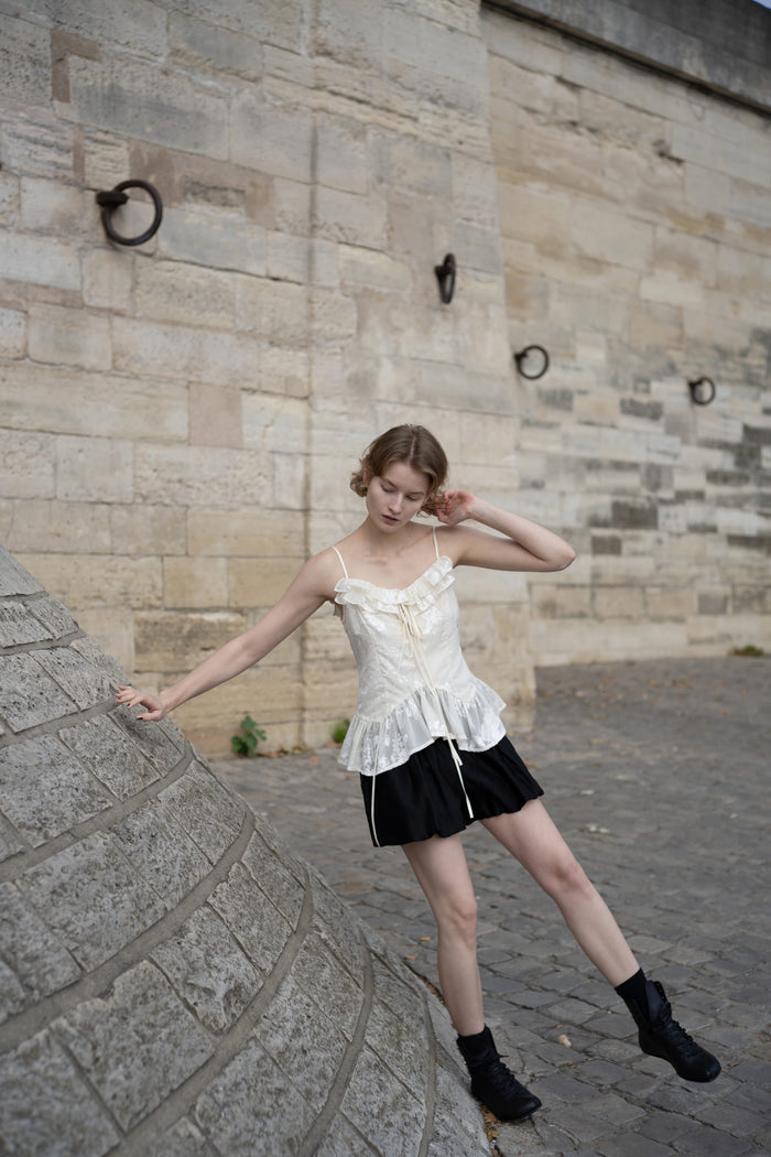 Lace Camisole in Rice White