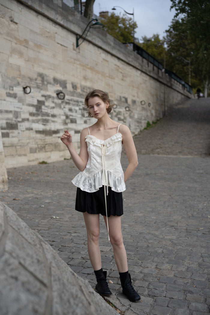 Lace Camisole in Rice White