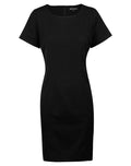 Ladies Poly/Viscose Stretch Short Sleeve Dress M9282