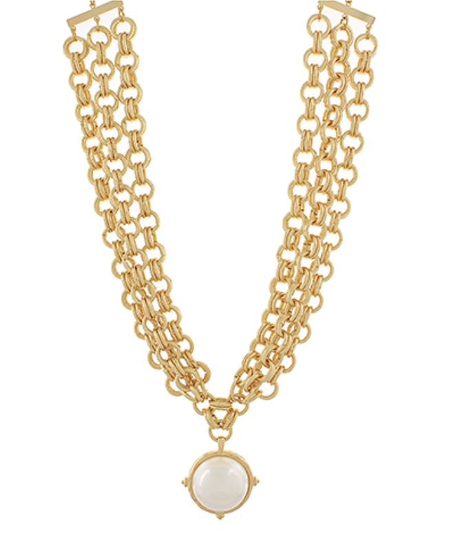 chunky pearl statement necklace
