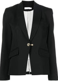 Lilith Bi Stretch Cotton Twill Blazer (Black)
