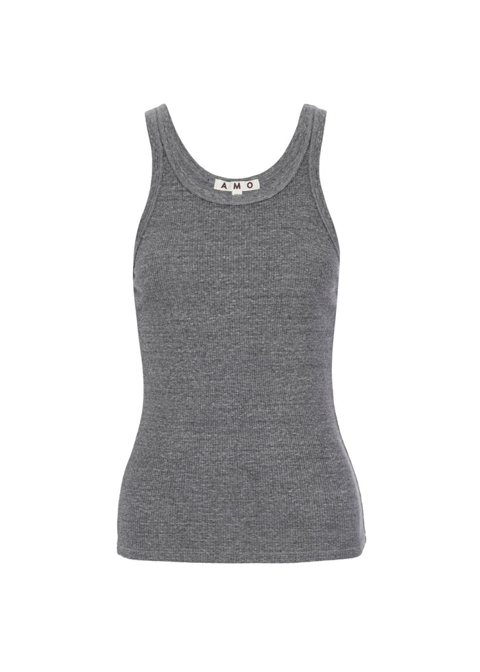 Long Rib Tank (Heather Grey)