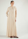 Long Shirt Abaya Natural