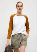 Margo Baseball Tee (White/Copper)