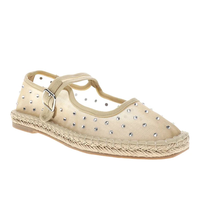matisse meg beige mesh ballet flats