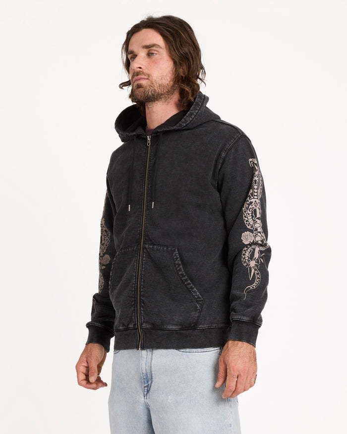 Mens Die By The Stone Zip Up Hoodie