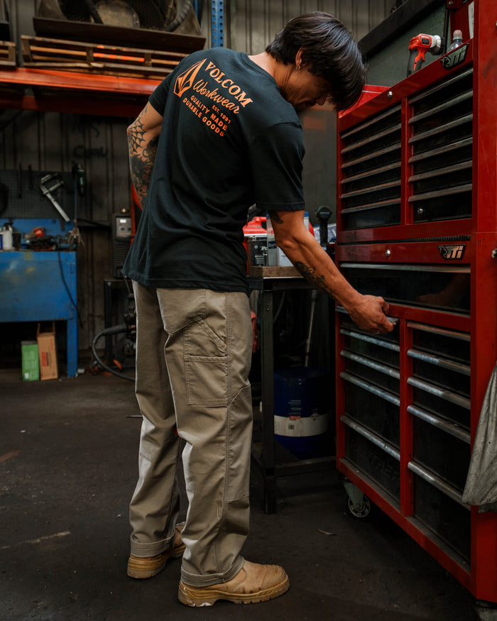 Mens Volcom Workwear Caliper Relaxed Work Pant