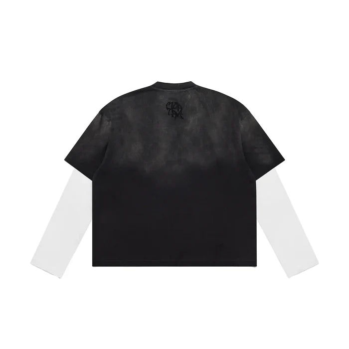 MERTRA Washed Longsleeve Black/White