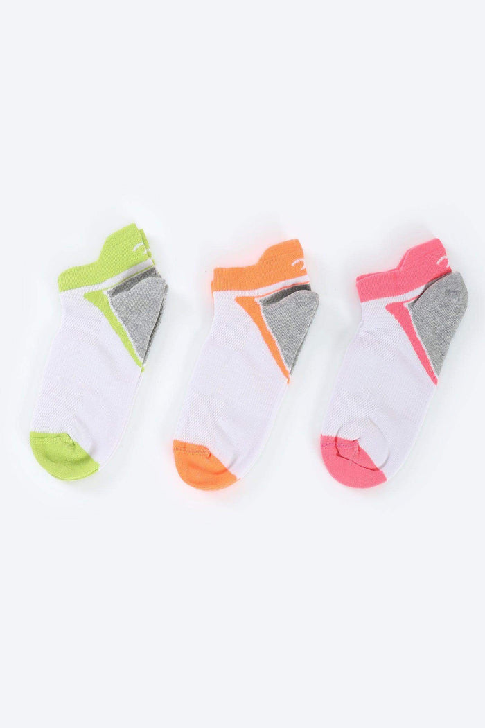 Multicolor Ankle Socks - 3 Pairs