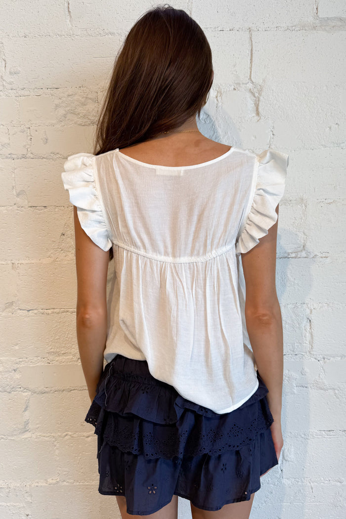 Nantucket Mini Skirt Navy Back, adeline boutique, dallas boutique, boutique
