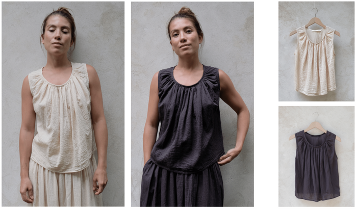 Nervure Top in Ivory
