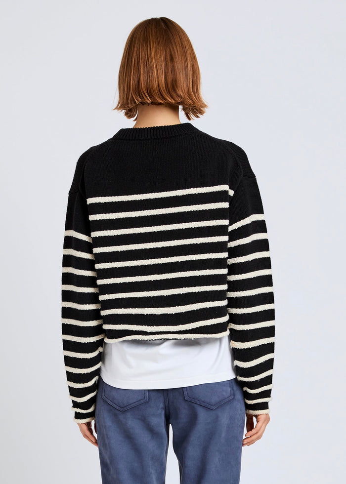 Nia Sweater in Bobble Boucle (Black/White)