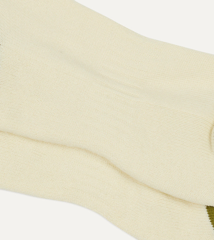 Olive, Yellow and Orange Striped Sport Socks