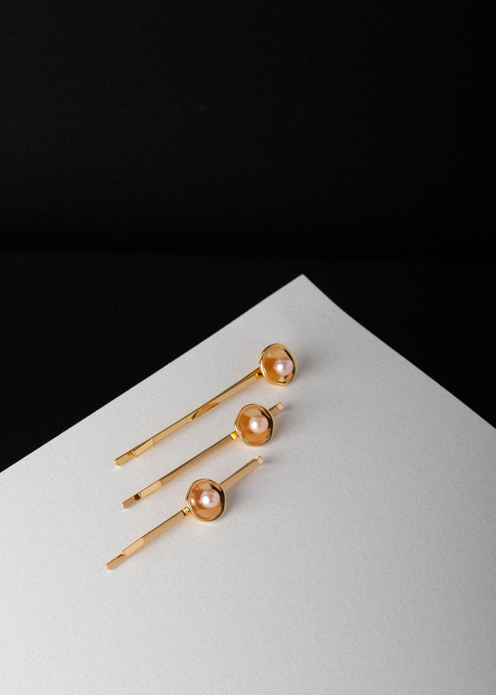 OPEN BUBBLE HAIR PIN SET of 3