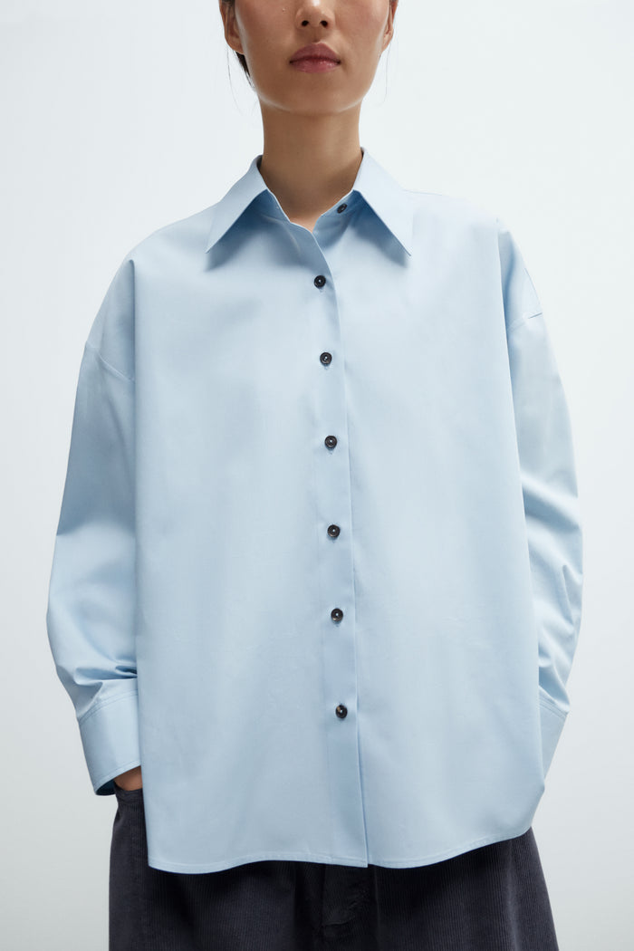OVERSIZED SHIRT BABY BLUE