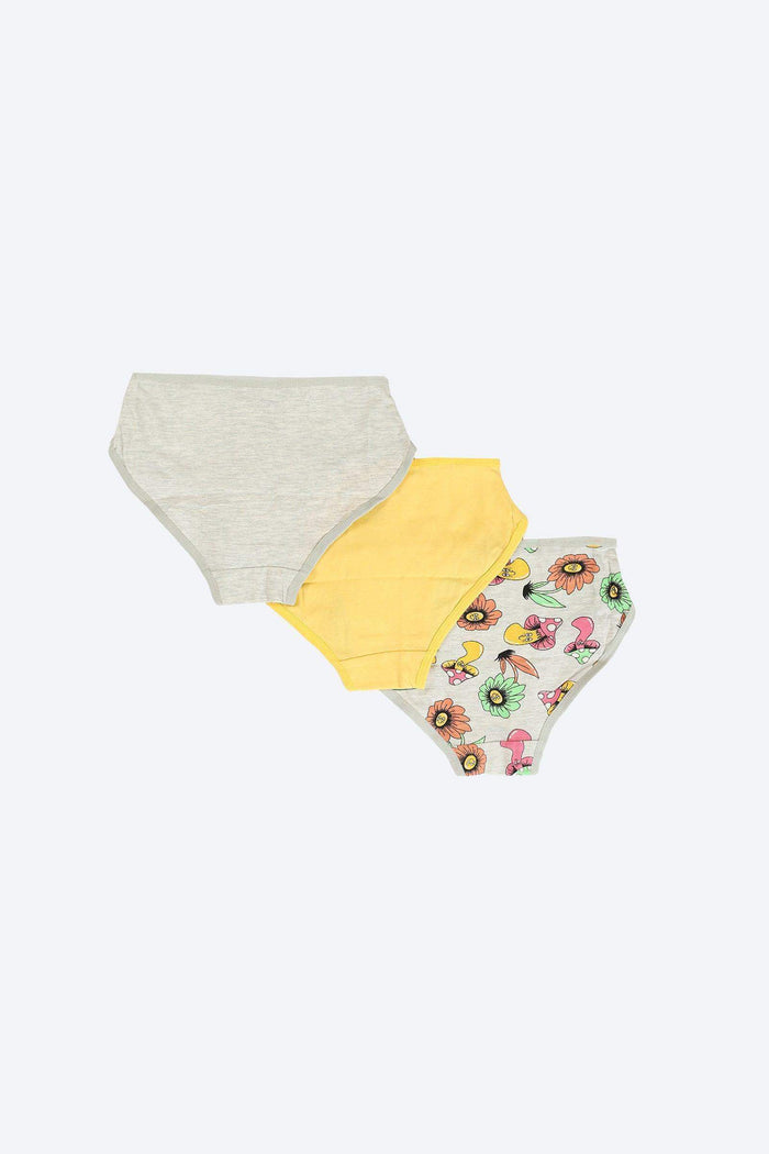 Pack of 3 Girly Colored Briefs - Carina - كارينا