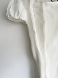 Panelled Jersey Tee White