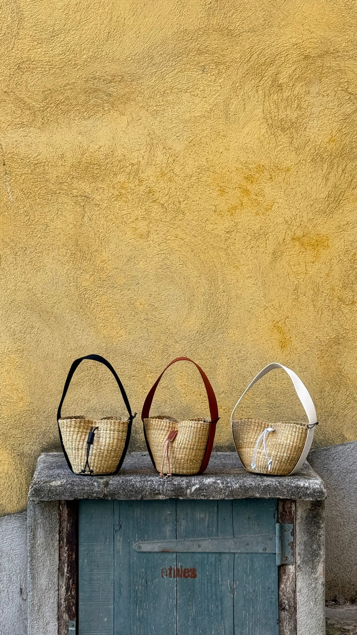 Panier Mini Orbi Black Handle with cotton pouch