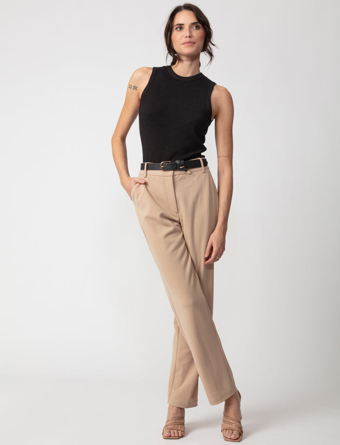 Pantalon effilé à taille régulière