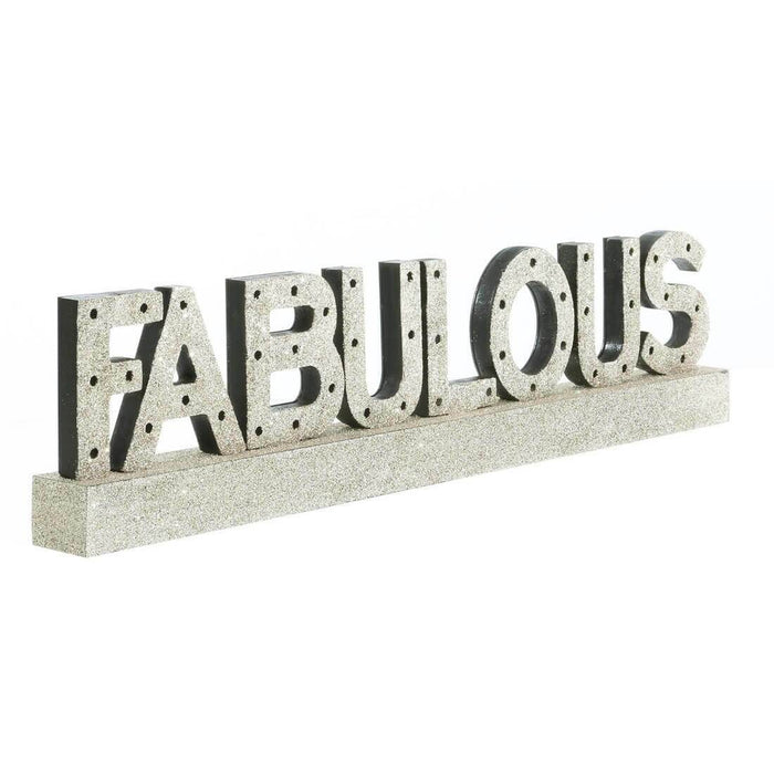 Platinum Fabulous Wooden Light Up Sign Decoration 48cm