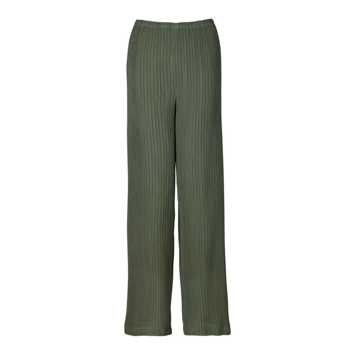 PLEATS STRETCH PANTS Khaki