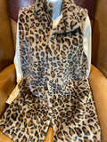 Plush Leopard Vest