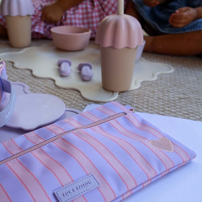 Powder Stripe Mini Lunch Bag - SECONDS