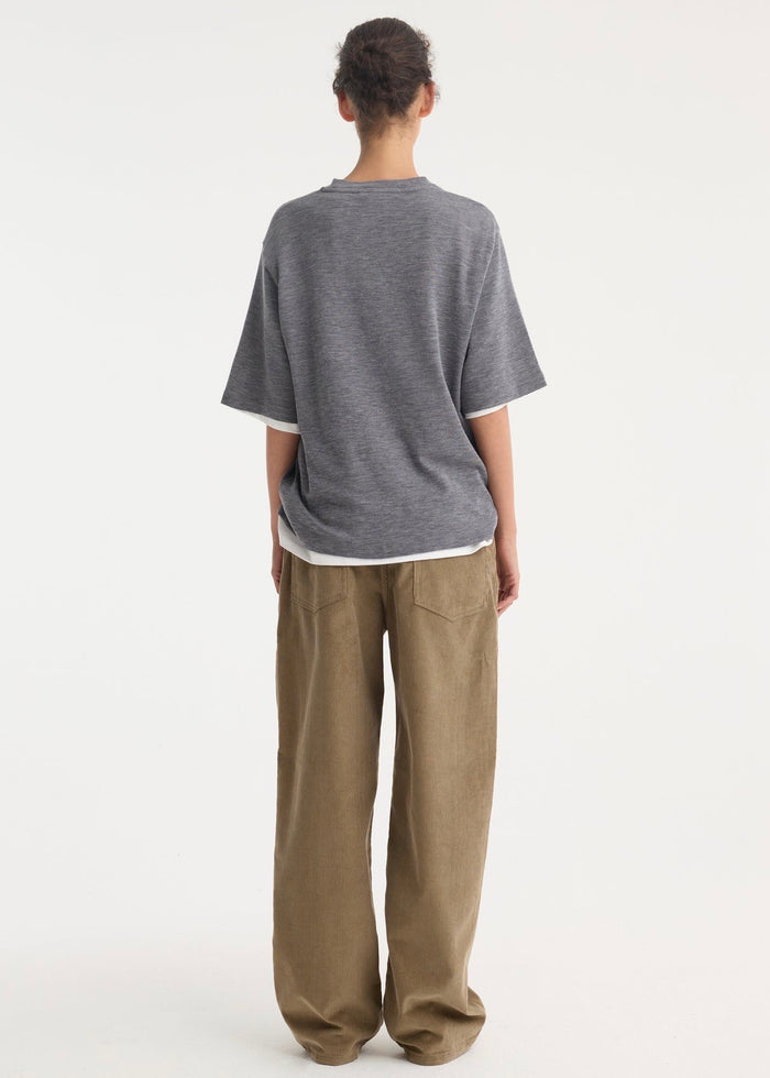 Relaxed Corduroy Trousers (Dark Sage)