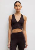 Rio V Crop Tank (Chocolate)