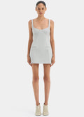 Sandrine Balconette Mini Dress (Ice Blue)