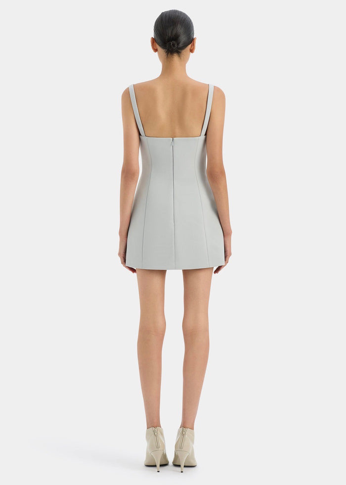 Sandrine Balconette Mini Dress (Ice Blue)