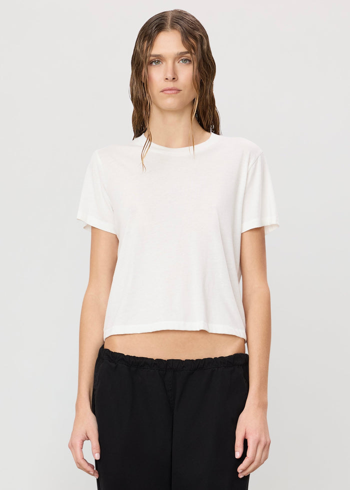 Short Sleeve Boxy Tee (Ivory)