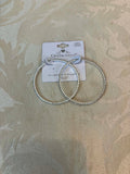 Silver Crystal Hoops