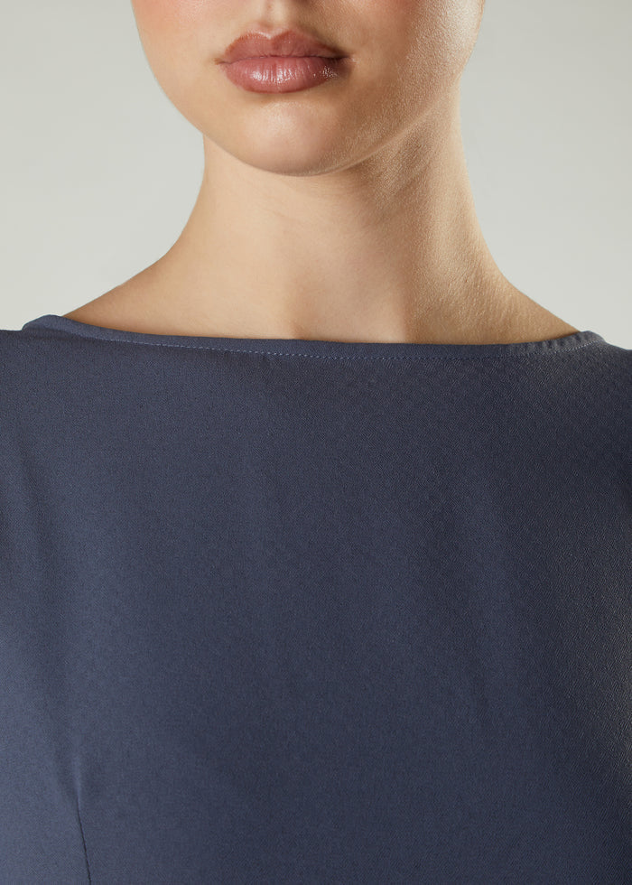 Skirt Pleat Abaya Blue