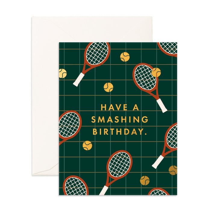 Smashing Birthday Tennis Greeting Card