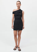 Soft Sculptural Mini Dress (Black)