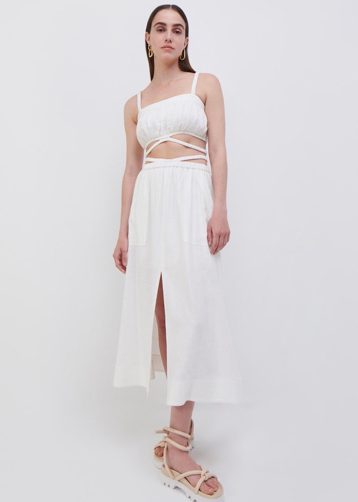 Stevie Linen Skirt (White)