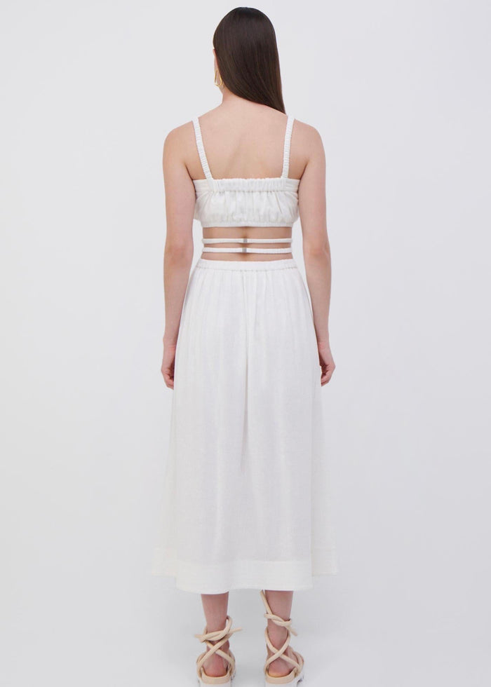 Stevie Linen Skirt (White)