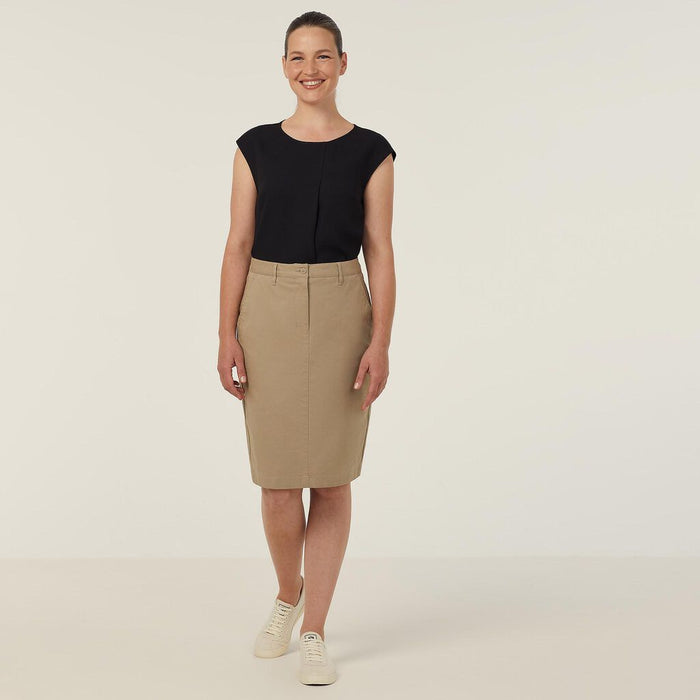 Stretch Cotton Chino Skirt
