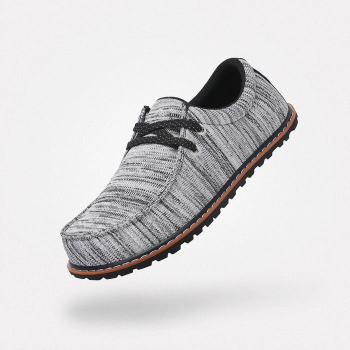 Stroll I grey moc-toe barefoot casual shoes for everyday wear
