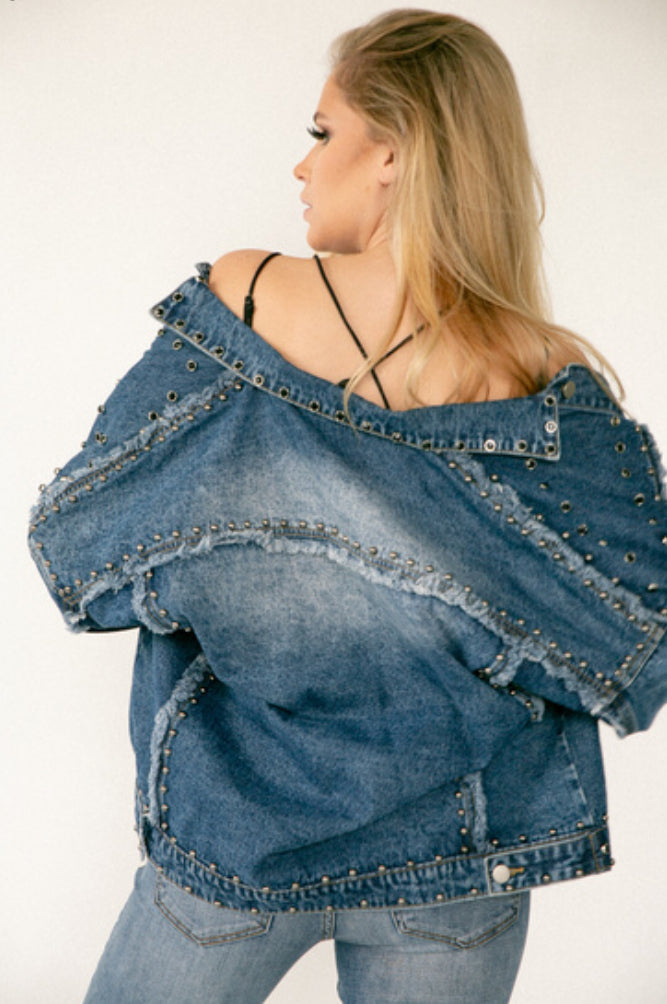 Studs Stones Bling Denim Jacket