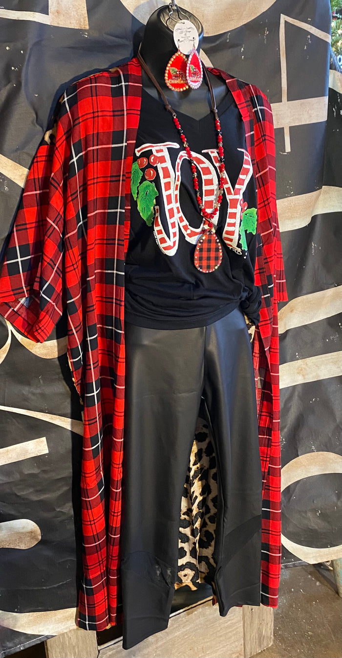 Sunshine & Rodeos Plaid & Cheetah Duster