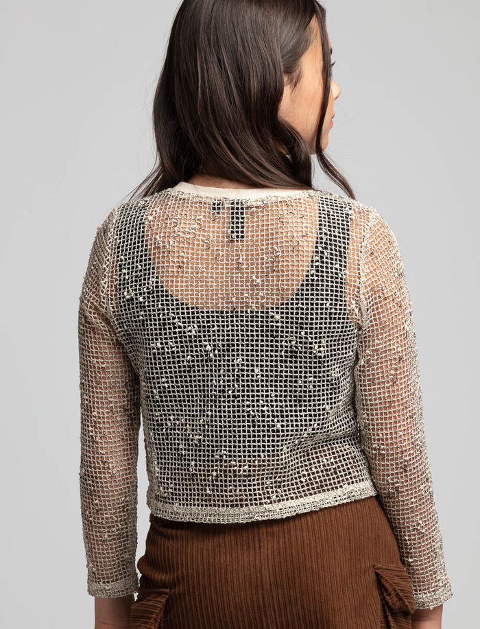 T-shirt court en filet