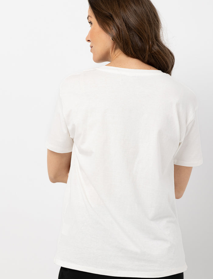 T-shirt imprimé à col rond