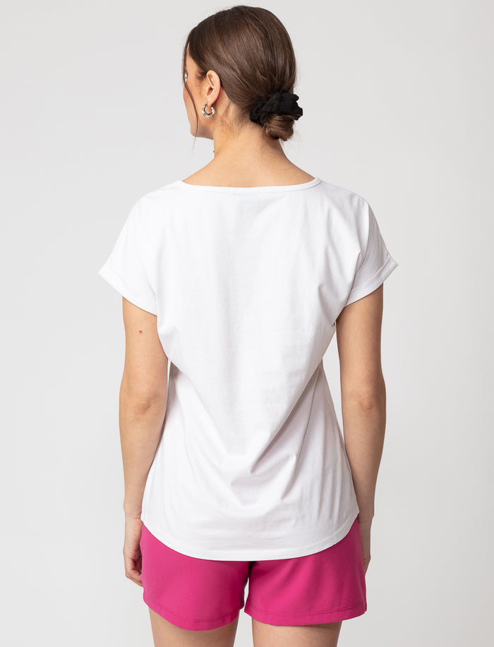 T-shirt imprimé à manches dolman