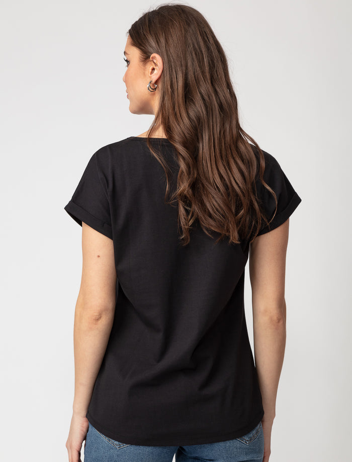T-shirt imprimé à manches dolman